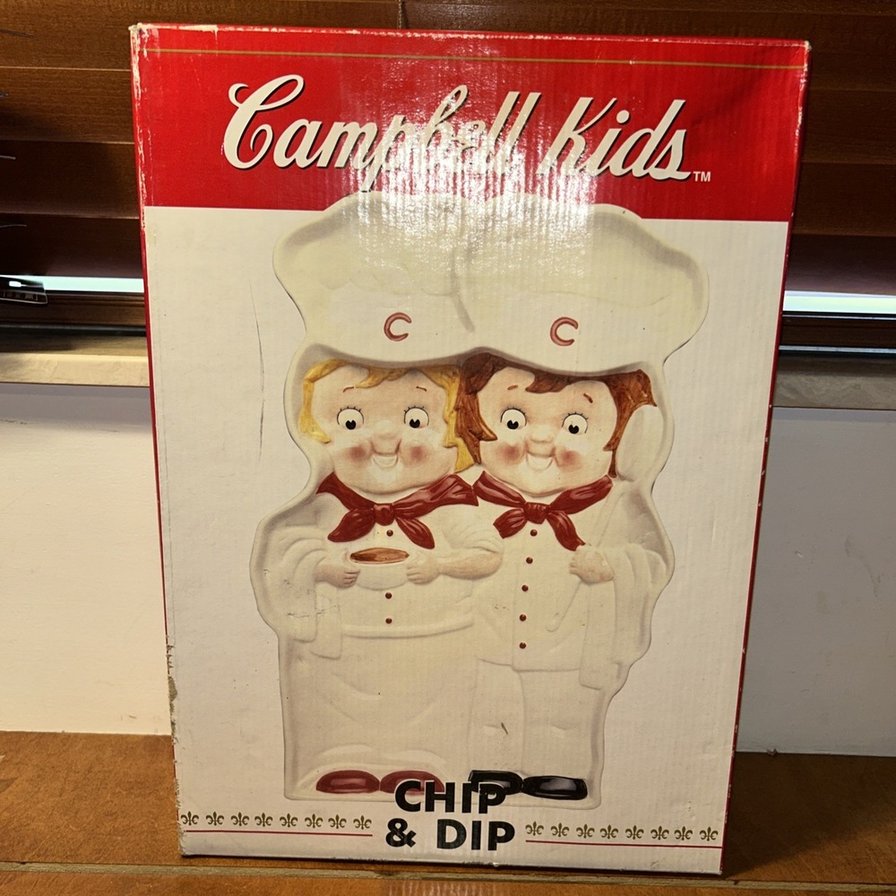 1998 Campbell Kids Chip & Dip Server 14 x 9.5" Benjamin & Medwin